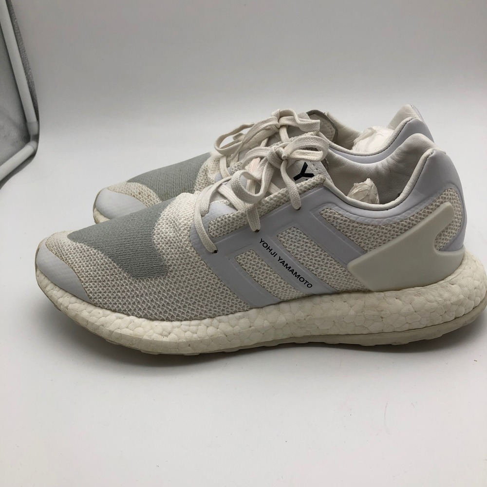 Adidas Y-3 Pure Boost Yohji Yamamoto Mens 10.5 Crystal White Sneakers BY8955 - Picture 11 of 14
